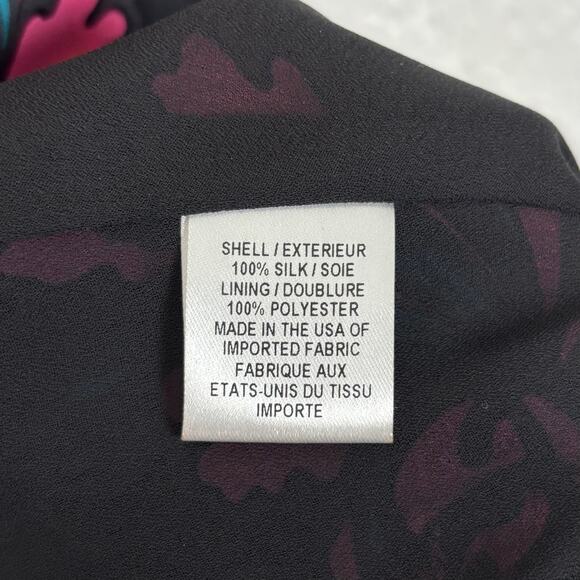 Milly of New York 100% Silk Floral Mini Flounce Dress Size 4 - Picture 5 of 5